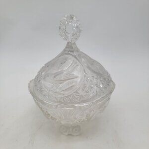 Hofbauer Byrdes Crystal Candy Dish With Lid